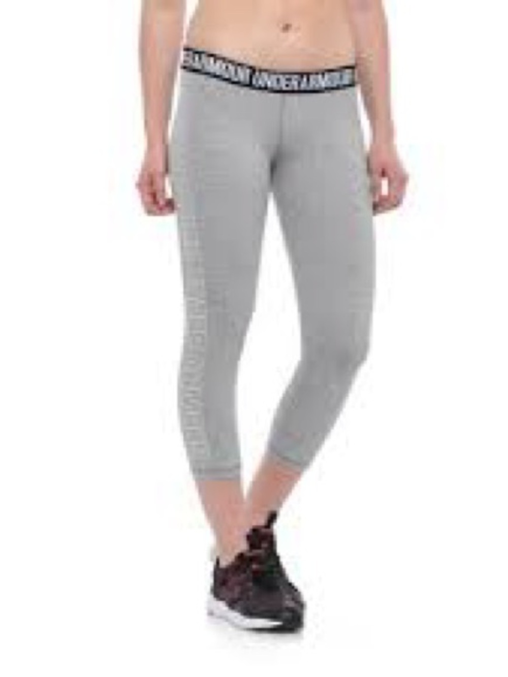 Under Armour Gray and Purple Leggings Athletic Performance